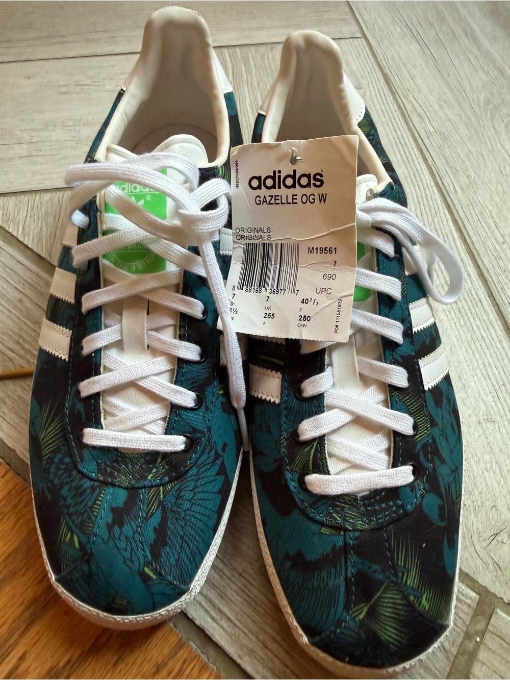 NWT adidas Originals Gazelle OG W Tropical Floral Sneakers Size 8.5